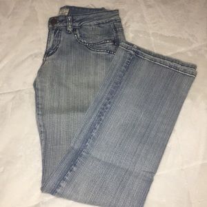 Light blue denim with gems